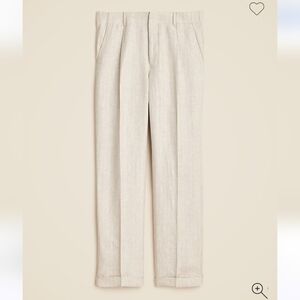 NWT J. Crew Men's Crosby Classic-fit pleated suit pant in linen herringbone Sz34